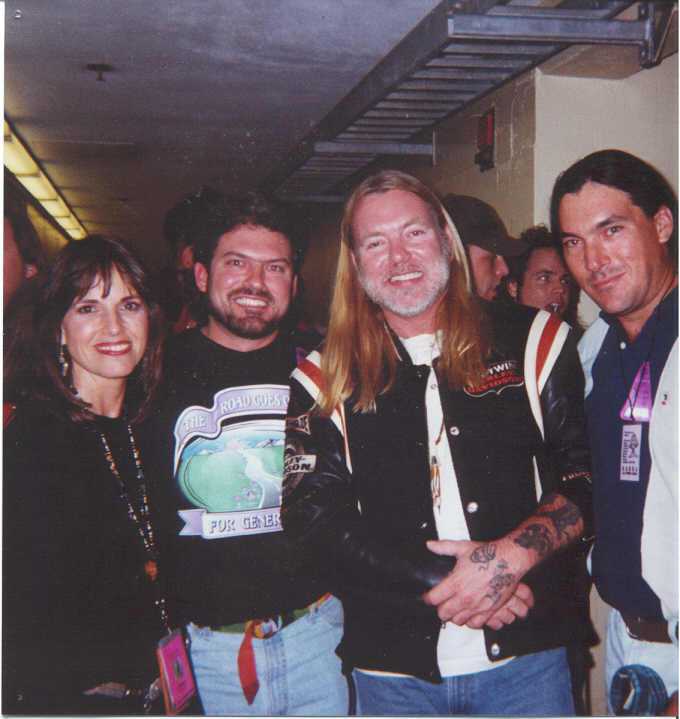 Kirsten West was nice enough to let my brother and I meet, greet and get this shot with Gregg backstage at the O'connel Center, Gainesville Fl
