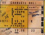 Ticket Stub 11/25/71
