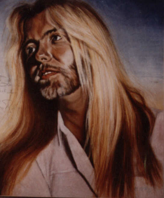 Painting of Gregg Allman made by unknown artist from 