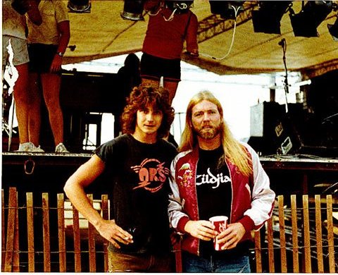 Me and Gregg before a GAB show in Indianapolis 20 years(and a few lbs.) ago! 