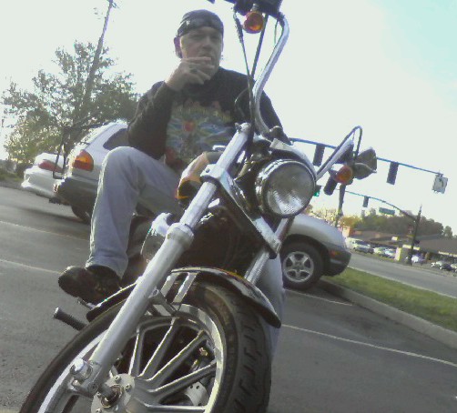 Chilling on my Harley