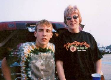 My son and I in proper attire before the 6/26/03 ABB show at Jones Beach