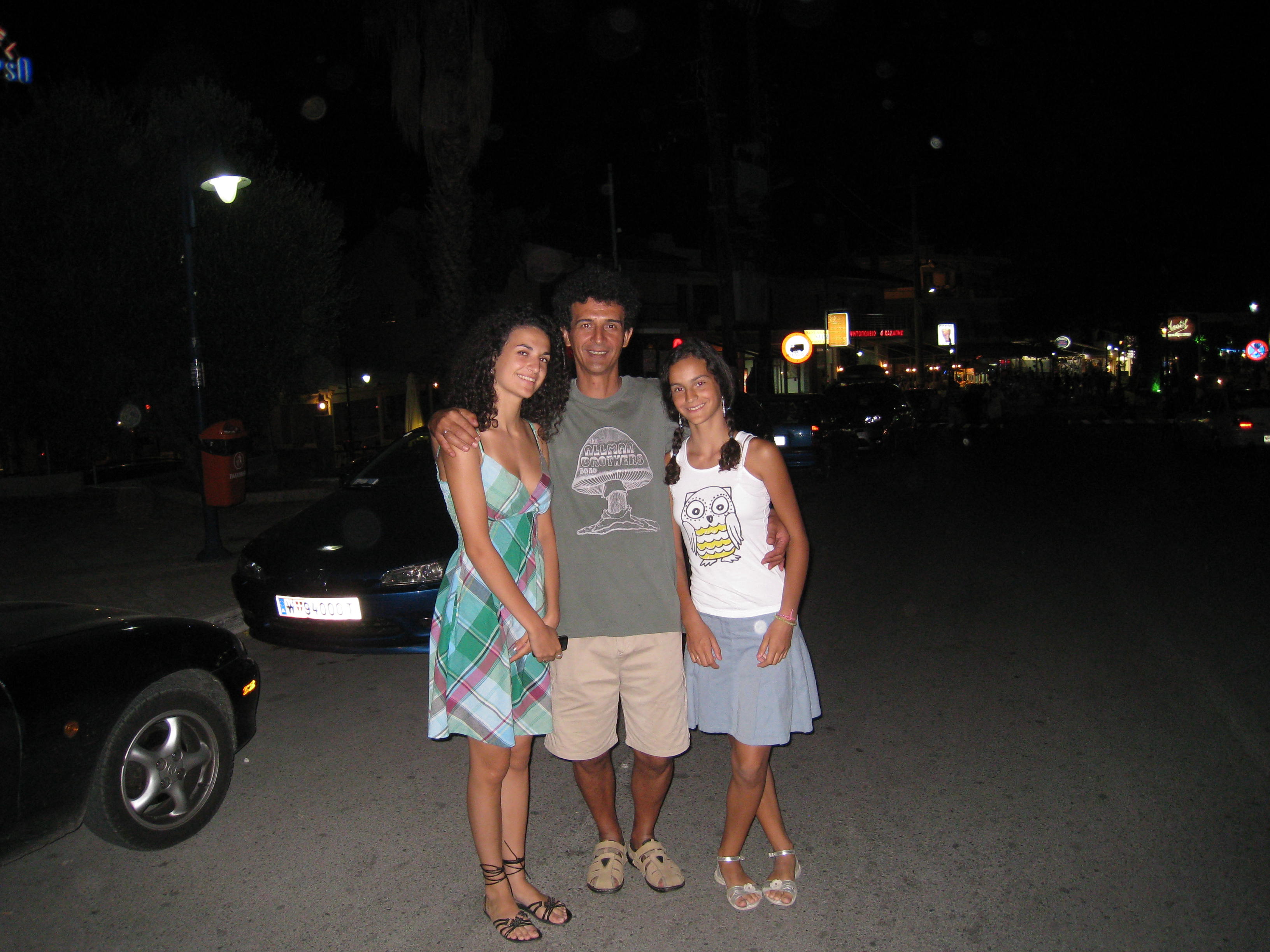 Two weeks ago in Greece, my dear older Sonja (17), me (lot of years) and dear younger Stasha (12). And, of course, my third love at pic: ABB!