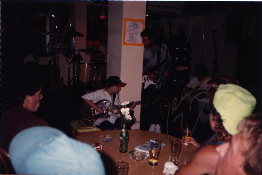 This is Derek Trucks at the age of 12 playing one HOT night in Florida.That cooler he is sitting on in the picture he was later standing on so that people could see him ,refer to other photo I sent in on this page.