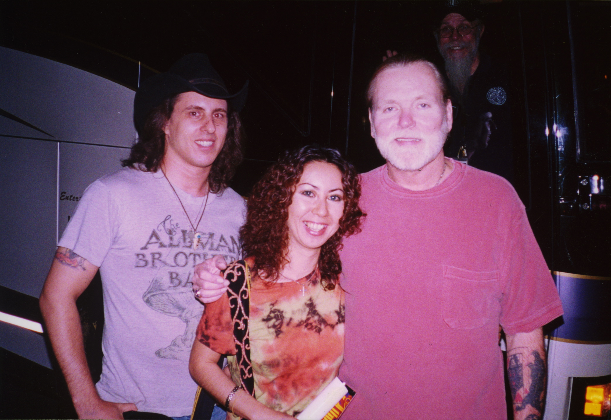 J.J. Vicars and his wife with Gregg after the Brother's show at The Joint,Hard Rock Hotel,Las Vegas on September 13th,2003.This photo is also available on J.J.'s website.