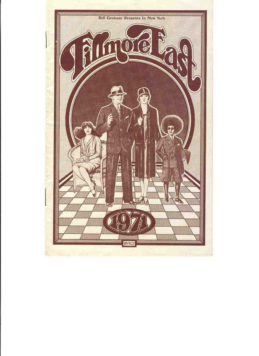 1971 Fillmore East Program Cover